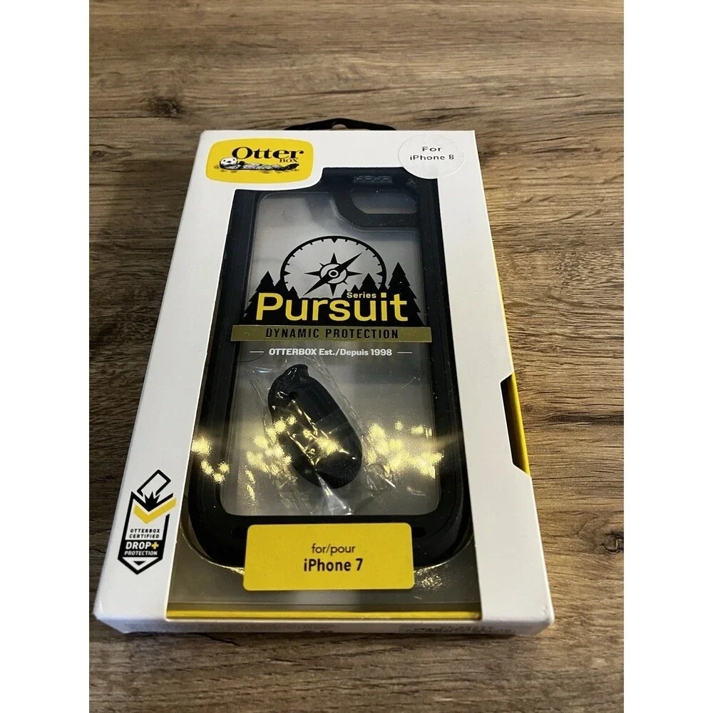 OtterBox Pursuit Series Case For iPhone 7, 8 and SE 2nd, 3rd  - Black and Clear